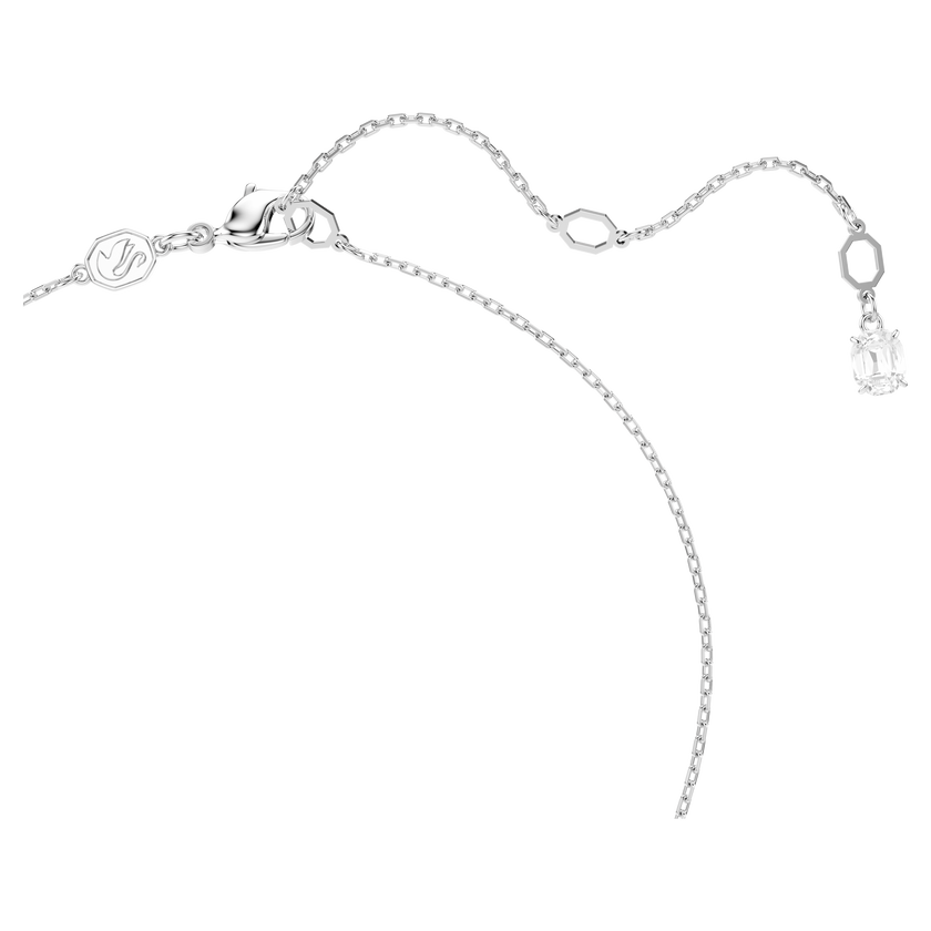 swarovski idyllia pendant  mixed cuts  snowflake  white  rhodium plated