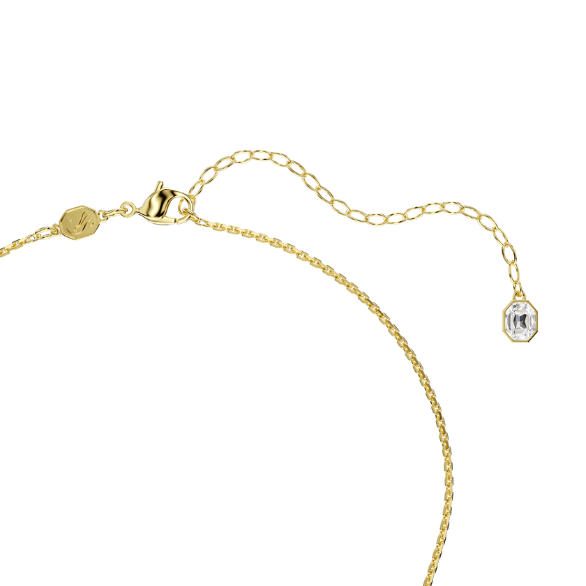 swarovski عقد gema على شكل حرف y، قطع متنوع، ألوان متعددة، لمسة نهائية من الذهب عيار 18 قيراط