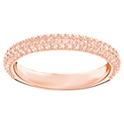 swarovski خاتم stone صغير، لون وردي، طلاء ذهبي وردي
