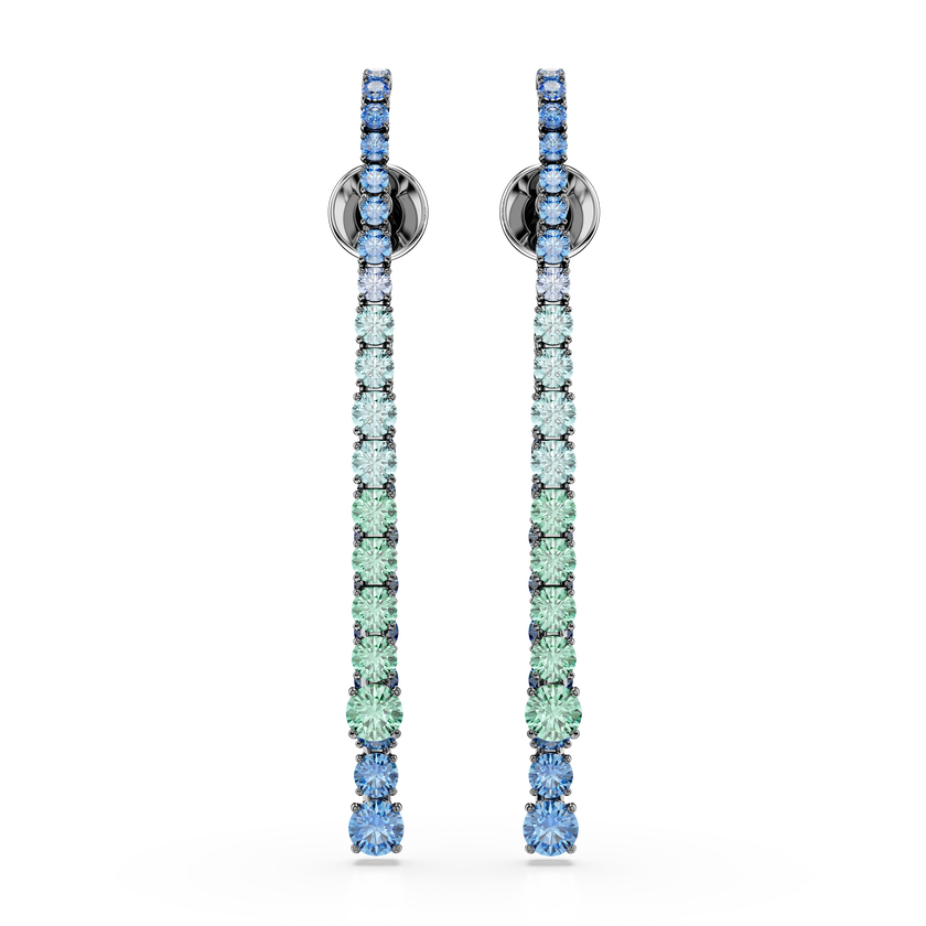 swarovski أقراط متدلية matrix، قطع مستدير متدرج، ألوان متعددة، طلاء روثينيوم
