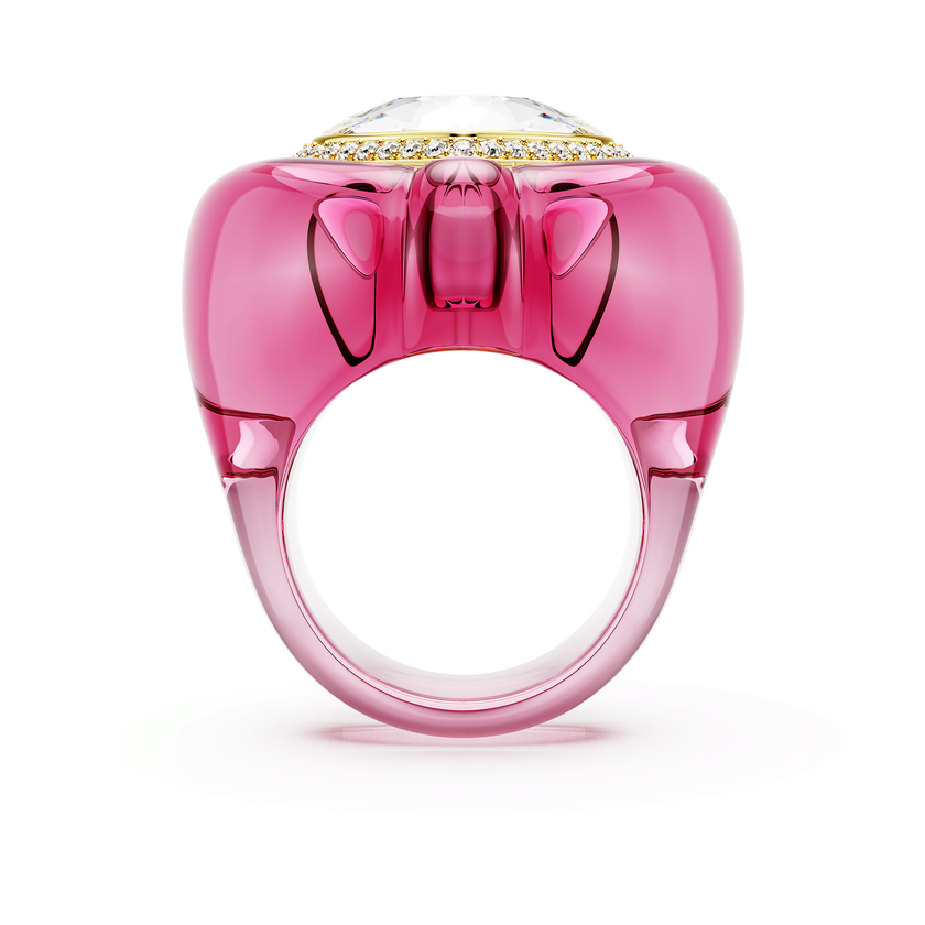 swarovski dulcis cocktail ring  heart cut  pav   heart  pink
