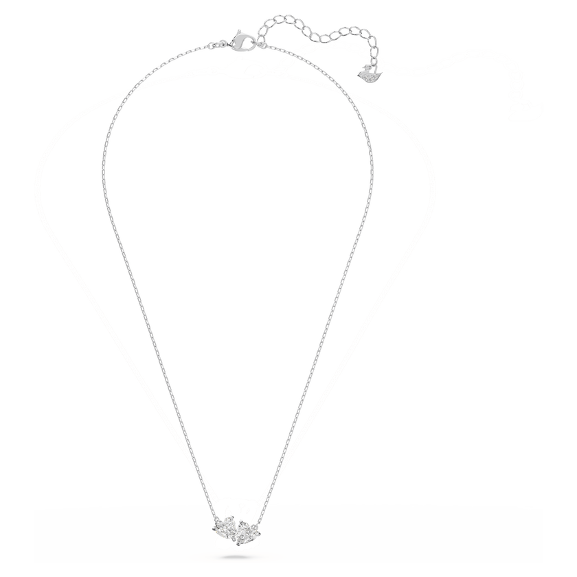 swarovski عقد mesmera، شكل قلب، لون أبيض، طلاء روديوم