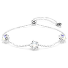 swarovski chroma bracelet  star  white  rhodium plated