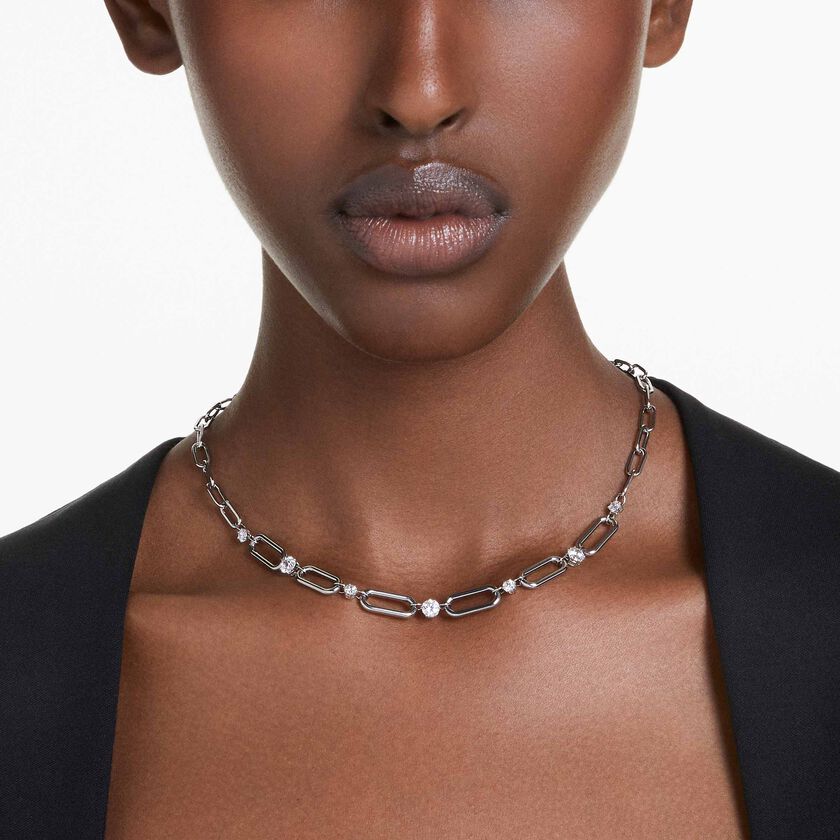 swarovski constella necklace  white  rhodium plated