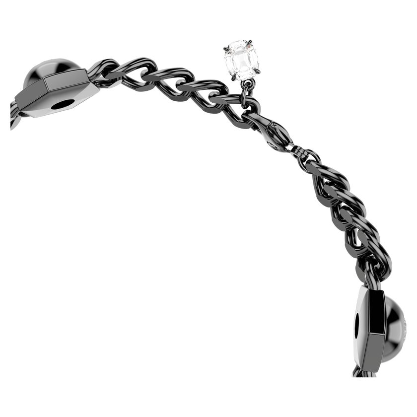 swarovski numina bracelet  round cut  white  ruthenium plated