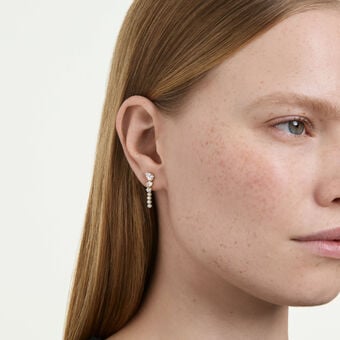 swarovski أقراط متدلية mesmera، قطع متنوع، لون أبيض، لمسة نهائية من الذهب عيار 18 قيراط