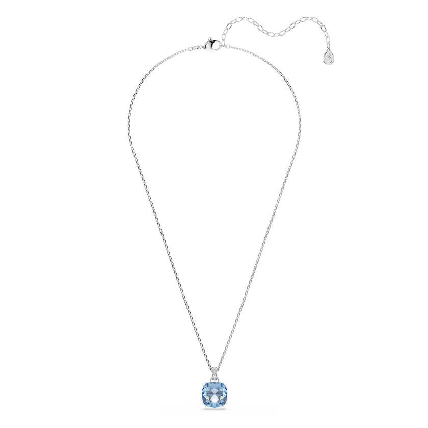 swarovski قلادة millenia، قطع الوسادة، لون أزرق، طلاء روديوم
