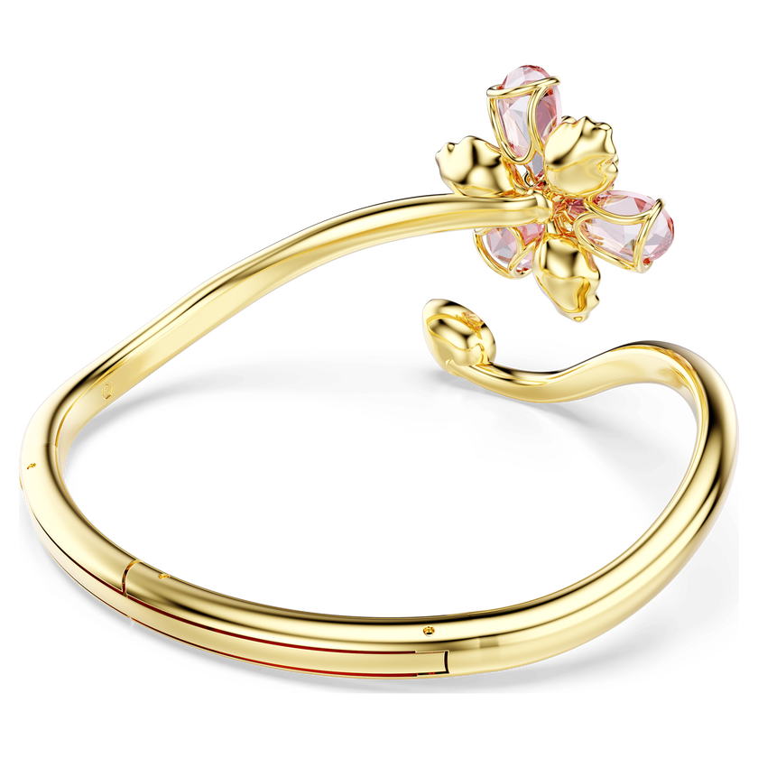 swarovski idyllia bangle  mixed cuts  flower  multicolored  gold tone plated