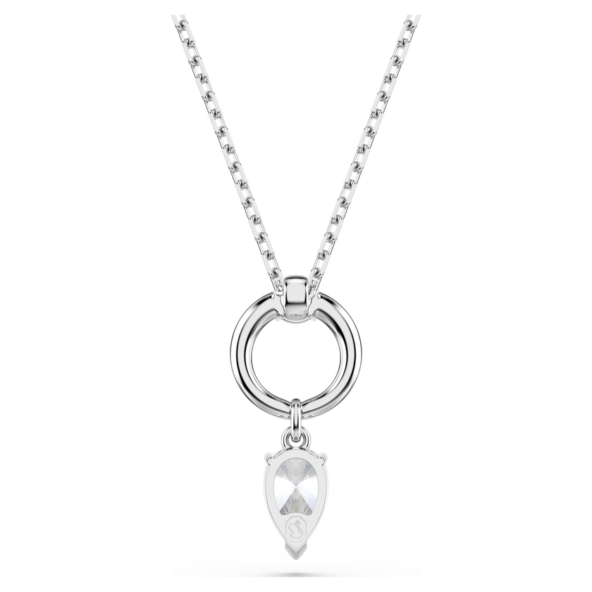 swarovski mesmera pendant  pear cut  white  rhodium plated