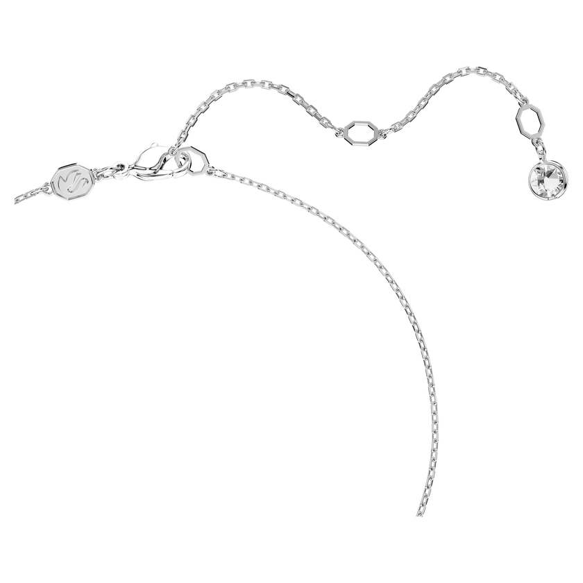 swarovski dextera pendant  round cut  sphere  white  rhodium plated
