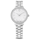 swarovski matrix 3 link watch  swiss made  metal bracelet  silver tone  stainless steel