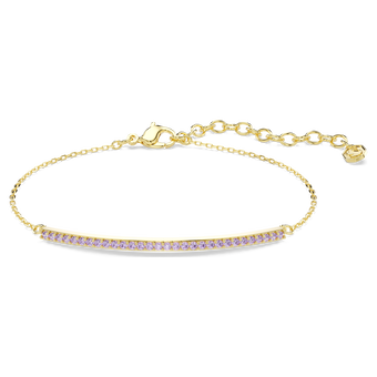 swarovski سوار only، قطع مُستدير، لون أرجواني، لمسة نهائية من الذهب عيار 18 قيراط