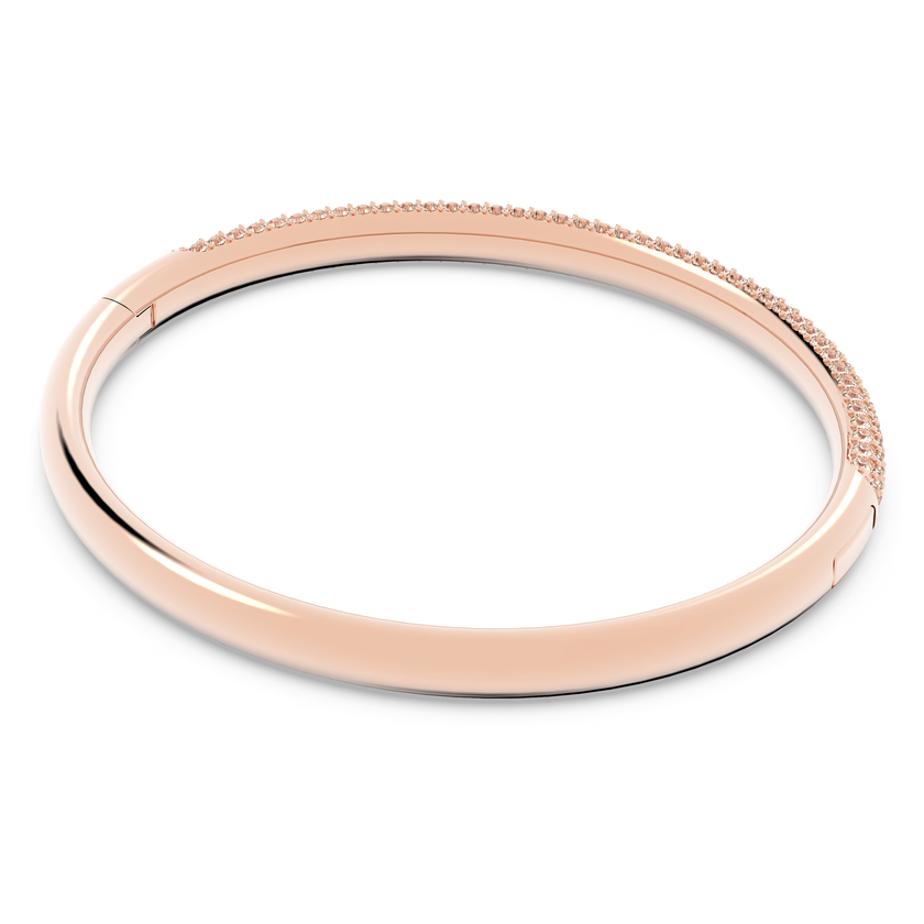 swarovski stone mini bangle  white  rose gold plated