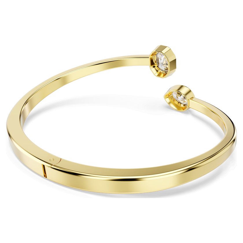 swarovski imber bangle  mixed cuts  white  gold tone plated