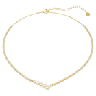 swarovski mesmera necklace  mixed cuts  white  18k gold finish