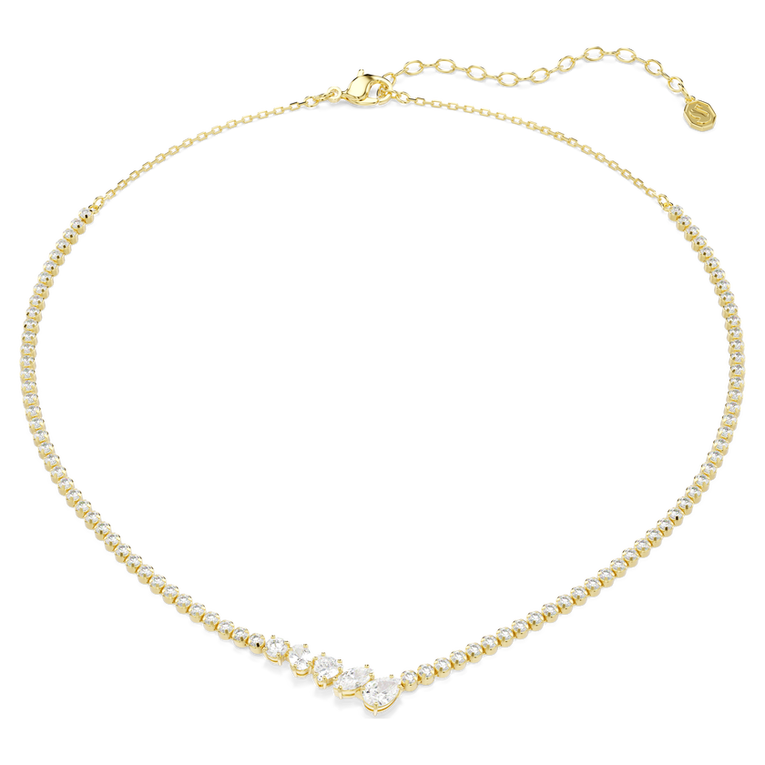 swarovski mesmera necklace  mixed cuts  white  18k gold finish