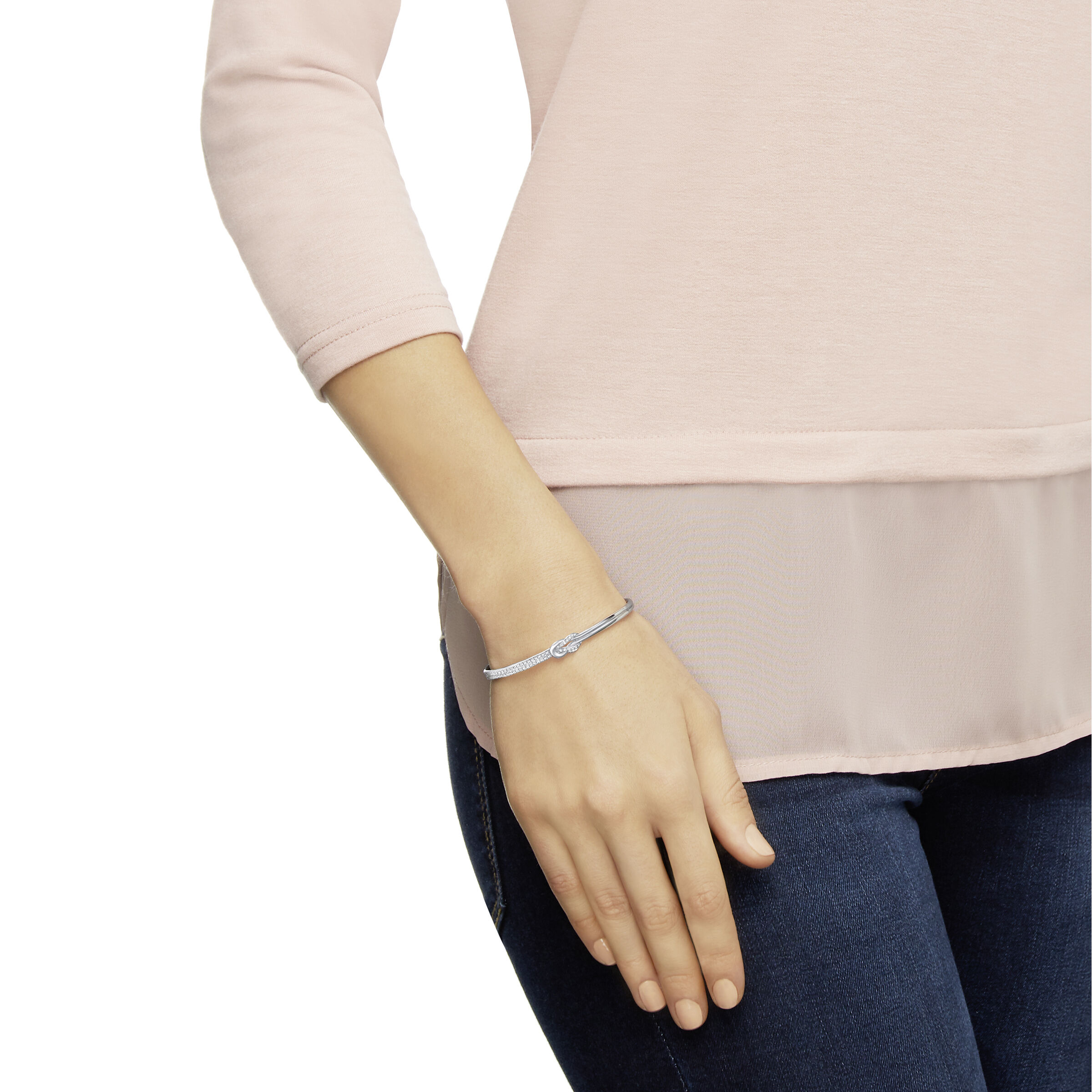 Buy Swarovski Voile Bangle White Rhodium Plating