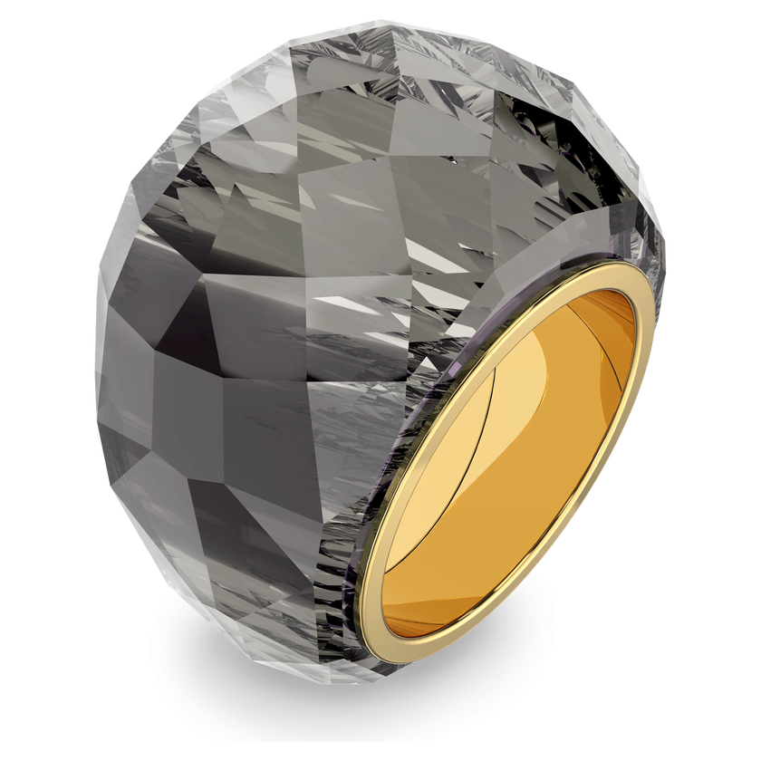 swarovski nirvana ring  gray  gold tone pvd