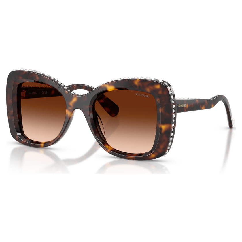 swarovski sunglasses  butterfly shape  sk6062u  brown