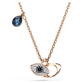 swarovski symbolica pendant  eye  multicolored  rose gold tone plated