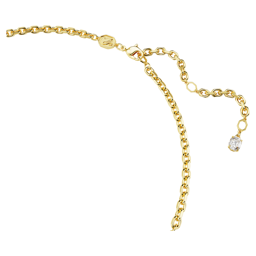 swarovski عقد imber قطع مُثَمَّن، لون وردي، طلاء بلون ذهبي