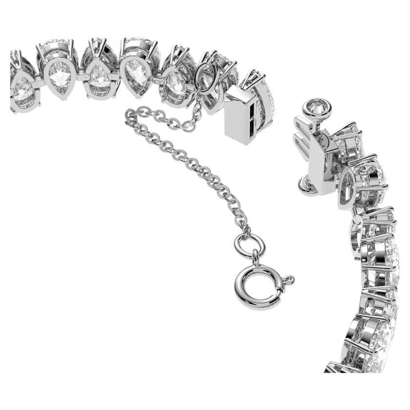swarovski سوار تنس matrix، قطع على شكل كمثرى، لون أبيض، طلاء روديوم