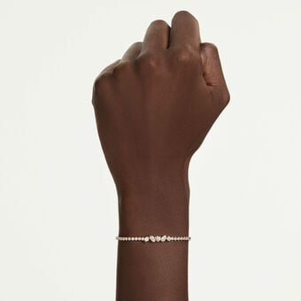 swarovski سوار mesmera، قطع متنوع، لون أبيض، لمسة نهائية من الذهب عيار 18 قيراط