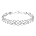 Lace Bracelet, White, Rhodium Plating