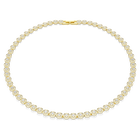 swarovski una angelic necklace  round cut  small  white  gold tone plated