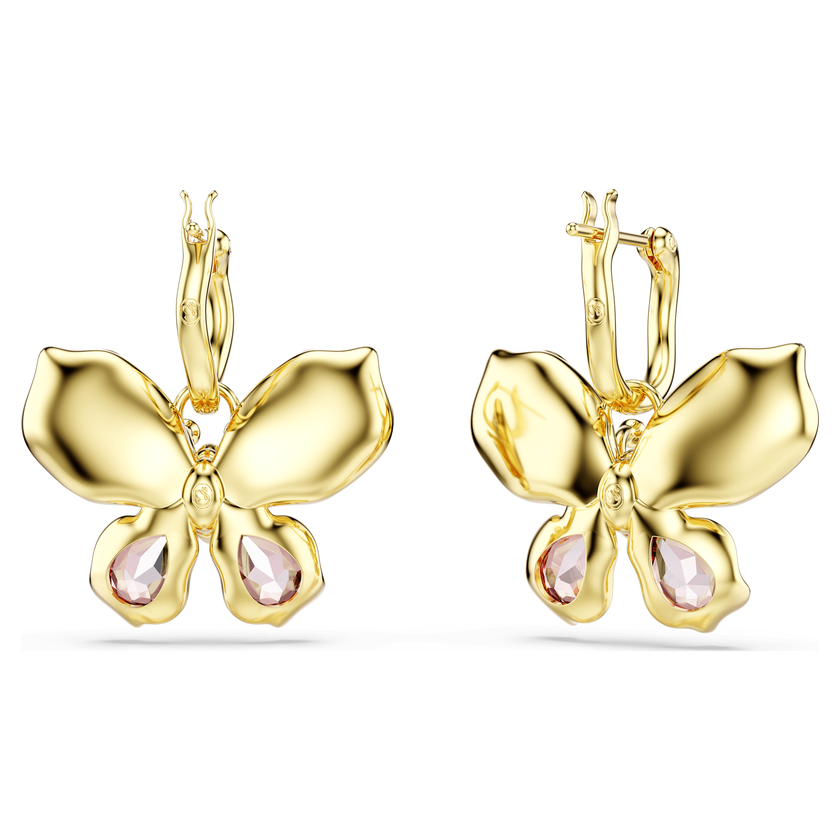 swarovski أقراط متدلية idyllia، قطع متنوع، كريستالات مُتراصَّة، شكل فراشة، ألوان متعددة، لمسة نهائية من معادن مختلطة