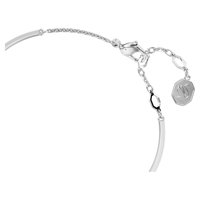 swarovski idyllia bangle  heart  white  rhodium plated