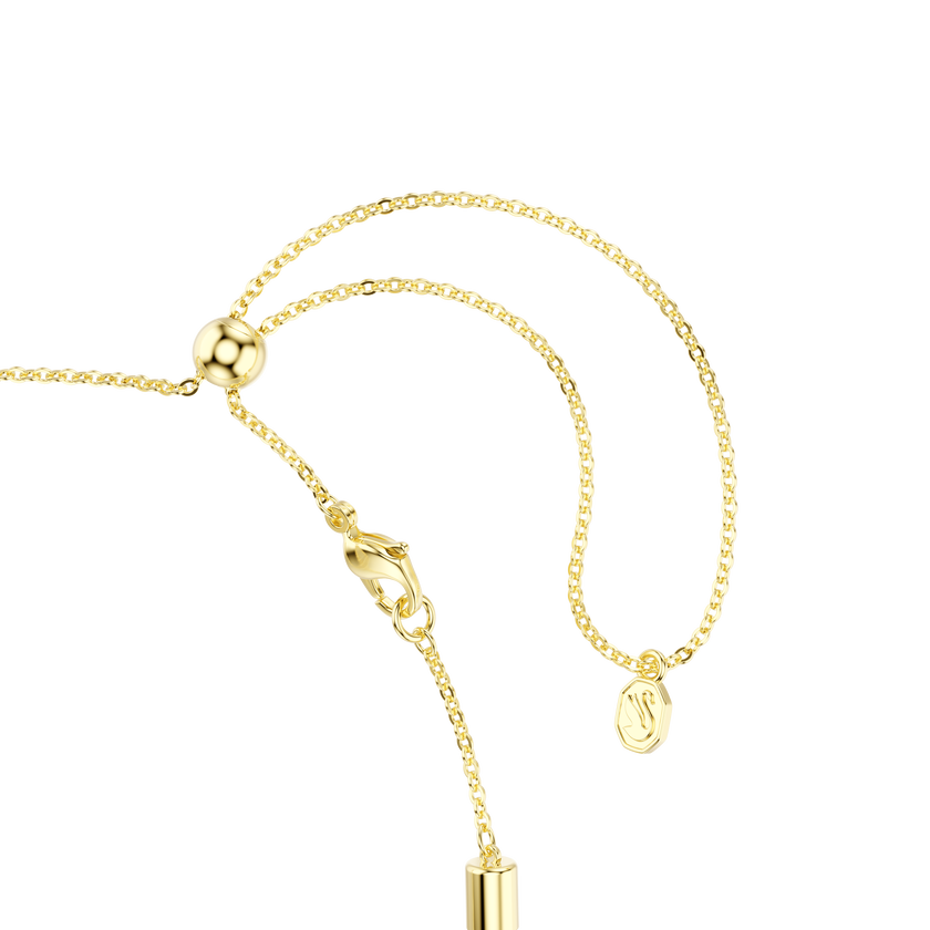 swarovski dextera necklace  round cut  white  18k gold finish