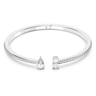 swarovski mesmera cuff  mixed cuts  white  rhodium plated