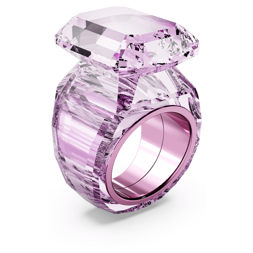 swarovski lucent cocktail ring  pink