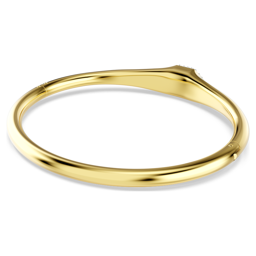 swarovski dextera bangle  round cut  white  gold tone plated