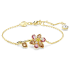 swarovski سوار idyllia، قطع متنوع، شكل زهرة، ألوان متعددة، طلاء باللون الذهبي