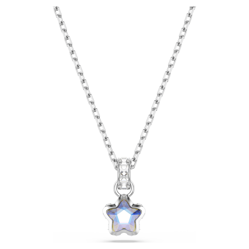swarovski قلادة chroma، قطع متنوع، شكل نجمة، لون أبيض، طلاء روديوم