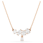 swarovski mesmera necklace  mixed cuts  white  18k rose gold finish