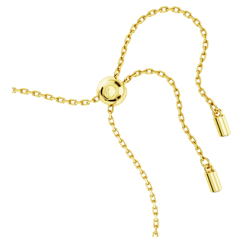 swarovski idyllia bracelet  mixed cuts  clover  green  gold tone plated