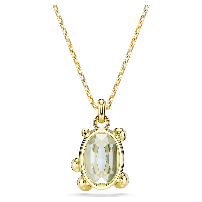 swarovski gema pendant  mixed cuts  multicolored  gold tone plated