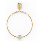 swarovski remix collection shell strand  white  gold tone plated