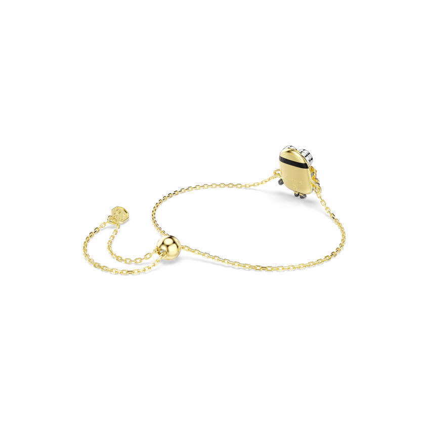swarovski minions bob bracelet  pav   multicolored  18k gold finish