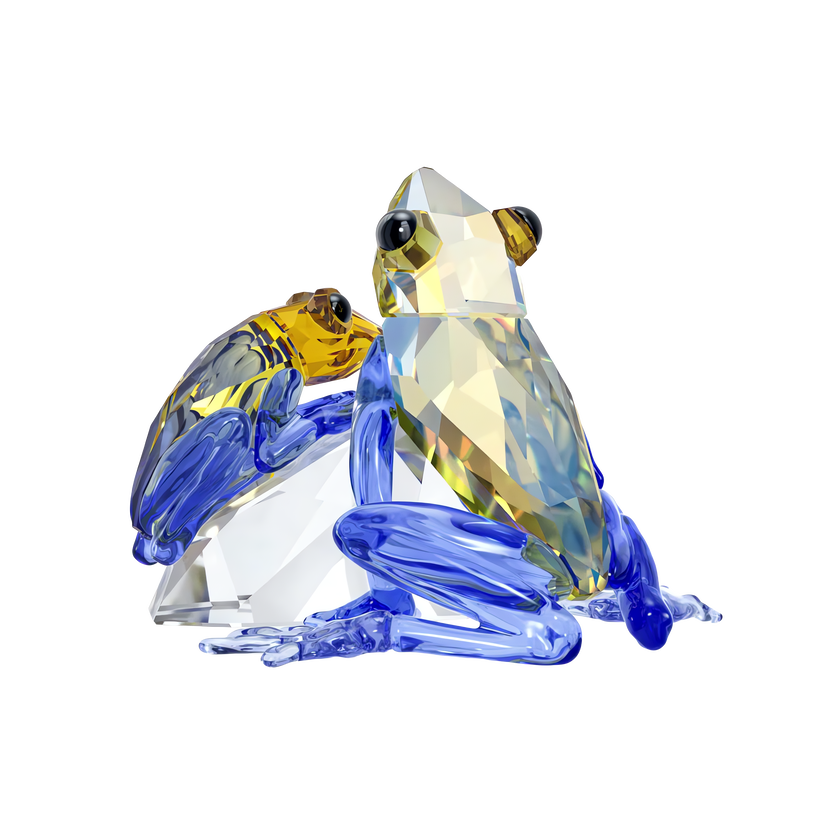 swarovski مجسم ضفدع وطفله من مجموعة idyllia