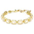 swarovski millenia tennis bracelet  octagon cut  caramel  gold tone plated