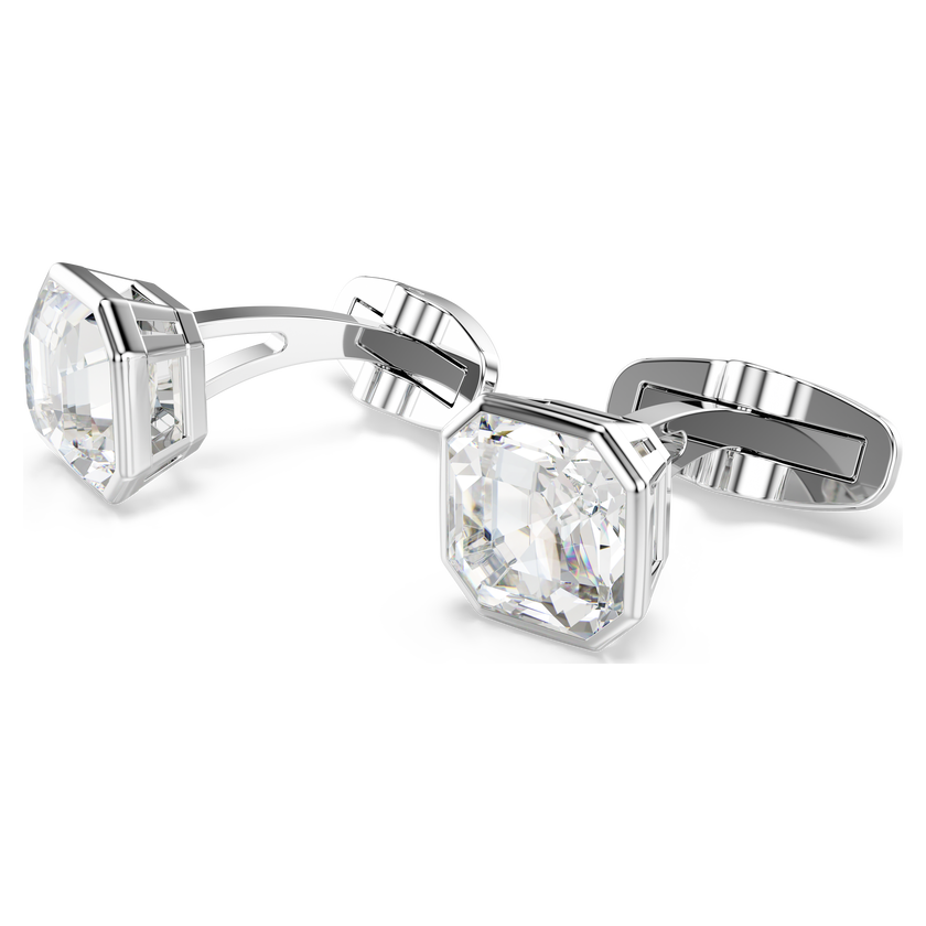 swarovski millenia cufflinks  octagon cut  white  rhodium plated