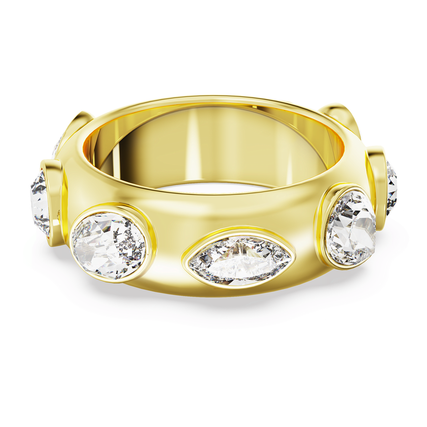 swarovski imber ring  mixed cuts  white  gold tone plated