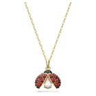 Idyllia pendant, Ladybug, Red, Gold-tone plated