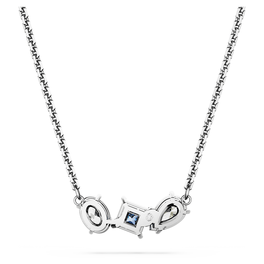 swarovski قلادة mesmera، قطع متنوع، لون أزرق، طلاء روديوم