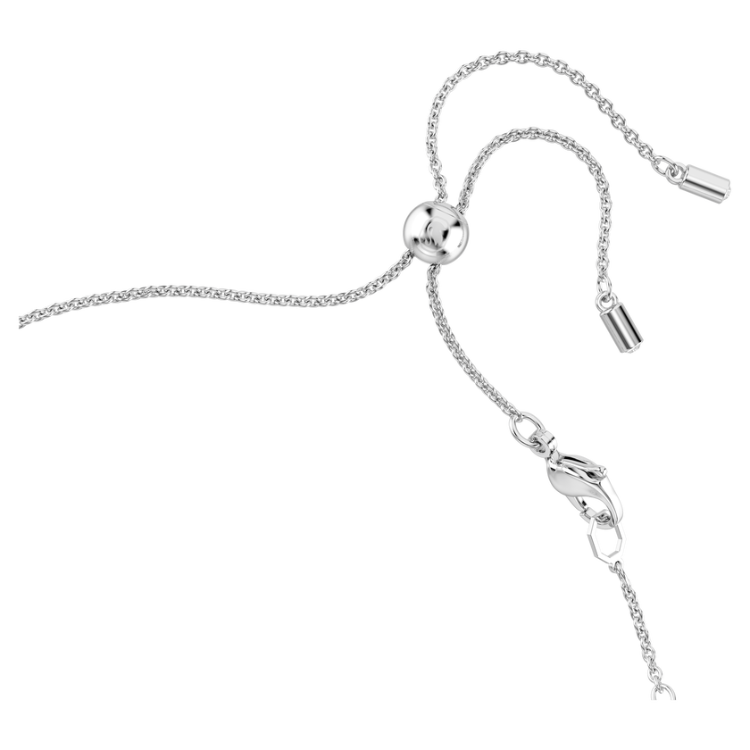 swarovski matrix tennis choker  round cut  white  rhodium plated