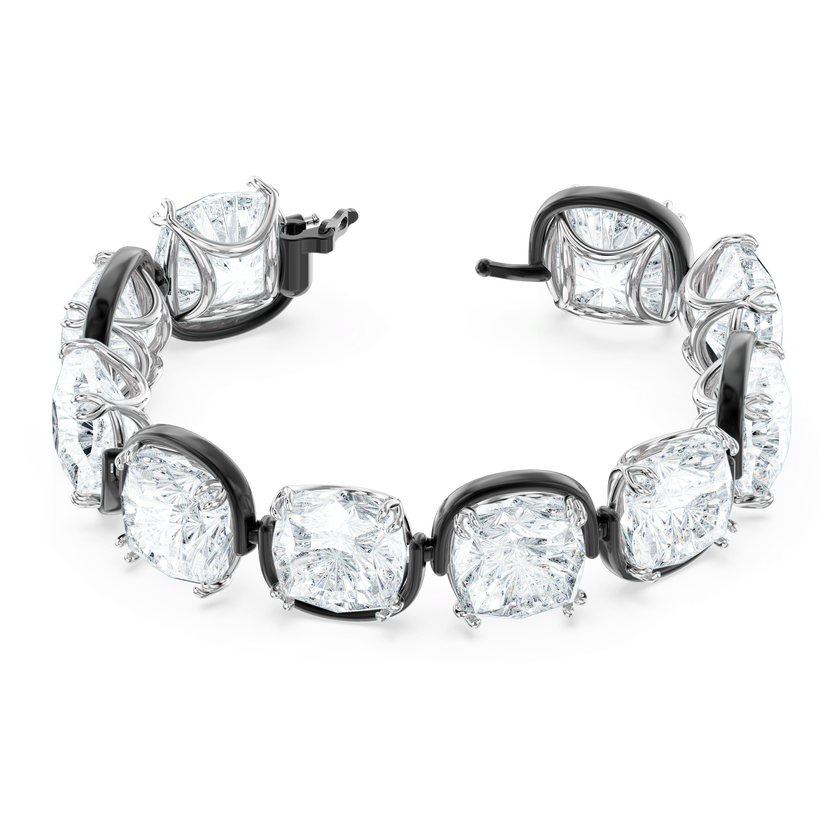 swarovski harmonia bracelet  cushion cut crystals  white  mixed metal finish